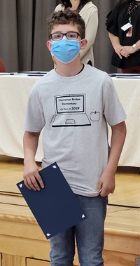 student at fifth grade ceremony