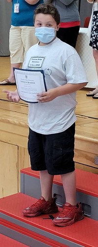 student at fifth grade ceremony