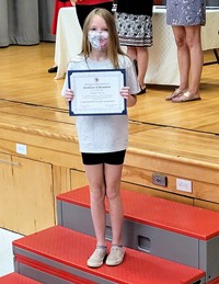 student at fifth grade ceremony