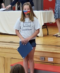 student at fifth grade ceremony