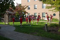 cheerleaders performing