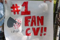 number 1 c v fan sign