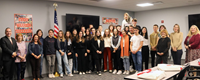group of French Exchange Students, administrators, board member and educators