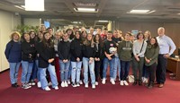French Exchange students with County Executive
