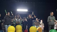 students taking part in drums alive activity