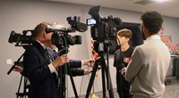 French Exchange student being interviewed