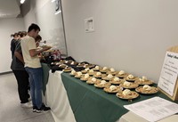 students enjoying meal at Binghamton University
