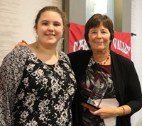 Peg Peters and student guide