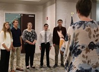 select chorus singing at alumni recognition event