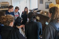 French Exchange students at Chenango Schoolhouse Museum