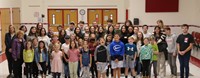 French Exchange students and Chenango Bridge Elementary students