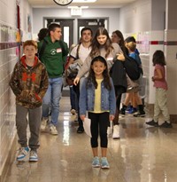 French Exchange students at Chenango Bridge Elementary