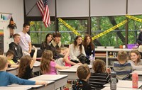 French Exchange students at Chenango Bridge Elementary
