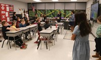 French Exchange students at Chenango Bridge Elementary