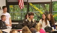 French Exchange students at Chenango Bridge Elementary