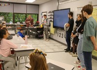 French Exchange students at Chenango Bridge Elementary