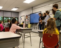 French Exchange students at Chenango Bridge Elementary