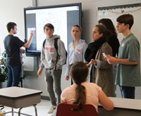 French Exchange students at Chenango Bridge Elementary