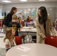 French Exchange students at Chenango Bridge Elementary