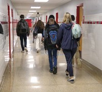 French Exchange students at Chenango Bridge Elementary