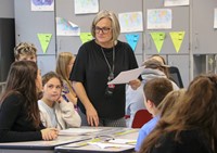 French Exchange students at Chenango Bridge Elementary