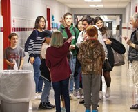 French Exchange students at Chenango Bridge Elementary