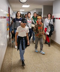 French Exchange students at Chenango Bridge Elementary