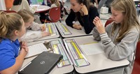 french exchange student in elementary classroom