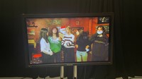French Exchange students on TV screen