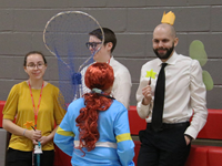 middle school students and teachers at fun club activity