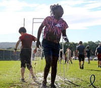 students participating in Warrior Run