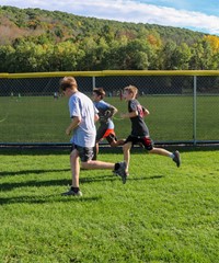 students participating in Warrior Run