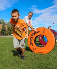 students participating in Warrior Run