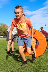 students participating in Warrior Run