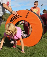 students participating in Warrior Run