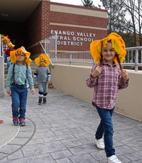 Students in Halloween Parade