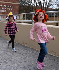 Students in Halloween Parade