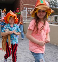 Students in Halloween Parade