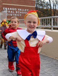 Students in Halloween Parade