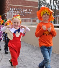 Students in Halloween Parade