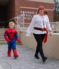 Students in Halloween Parade