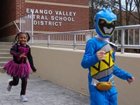 Students in Halloween Parade