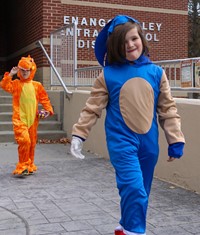 Students in Halloween Parade