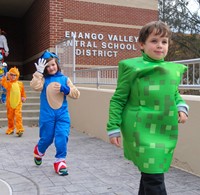 Students in Halloween Parade