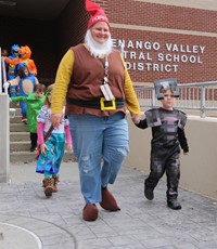 Students in Halloween Parade