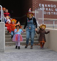 Students in Halloween Parade