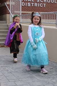 Students in Halloween Parade