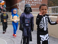 Students in Halloween Parade