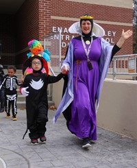 Students in Halloween Parade