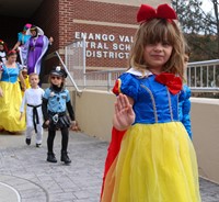 Students in Halloween Parade